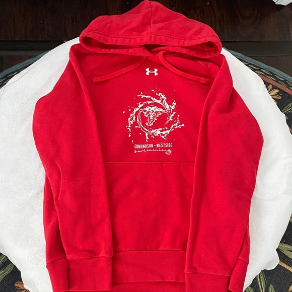LAST CHANCE! Under Armour Red Hoodie Edmondson-Westside Swimming - Picture 1 of 4